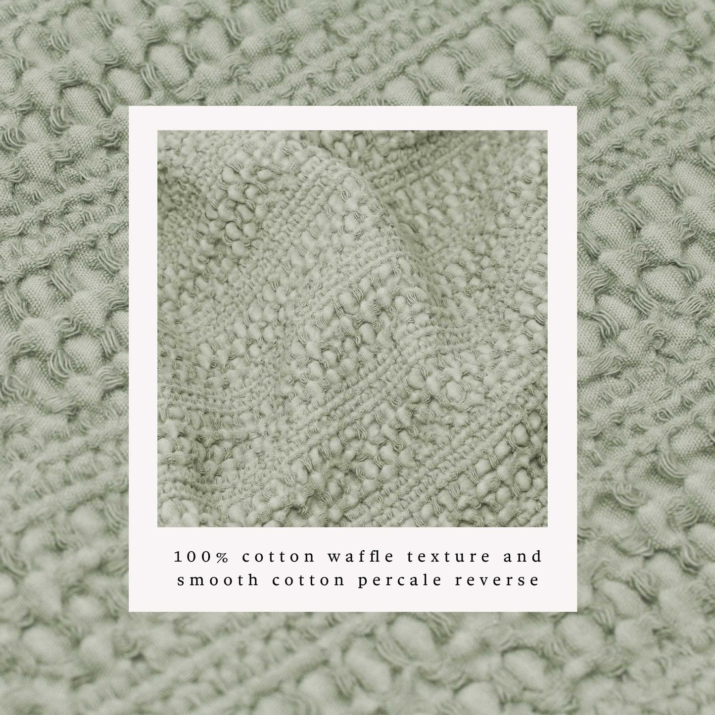 100% Cotton Waffle Weave Duvet Set - Mattea Collection