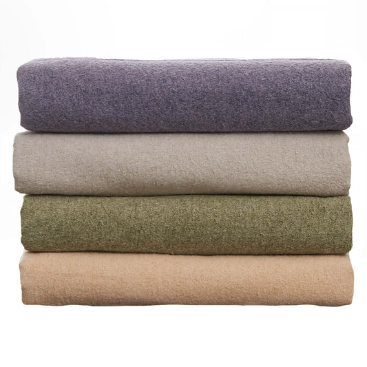 4 Piece Heathered Solid Flannel Sheet Sets - Anders Collection