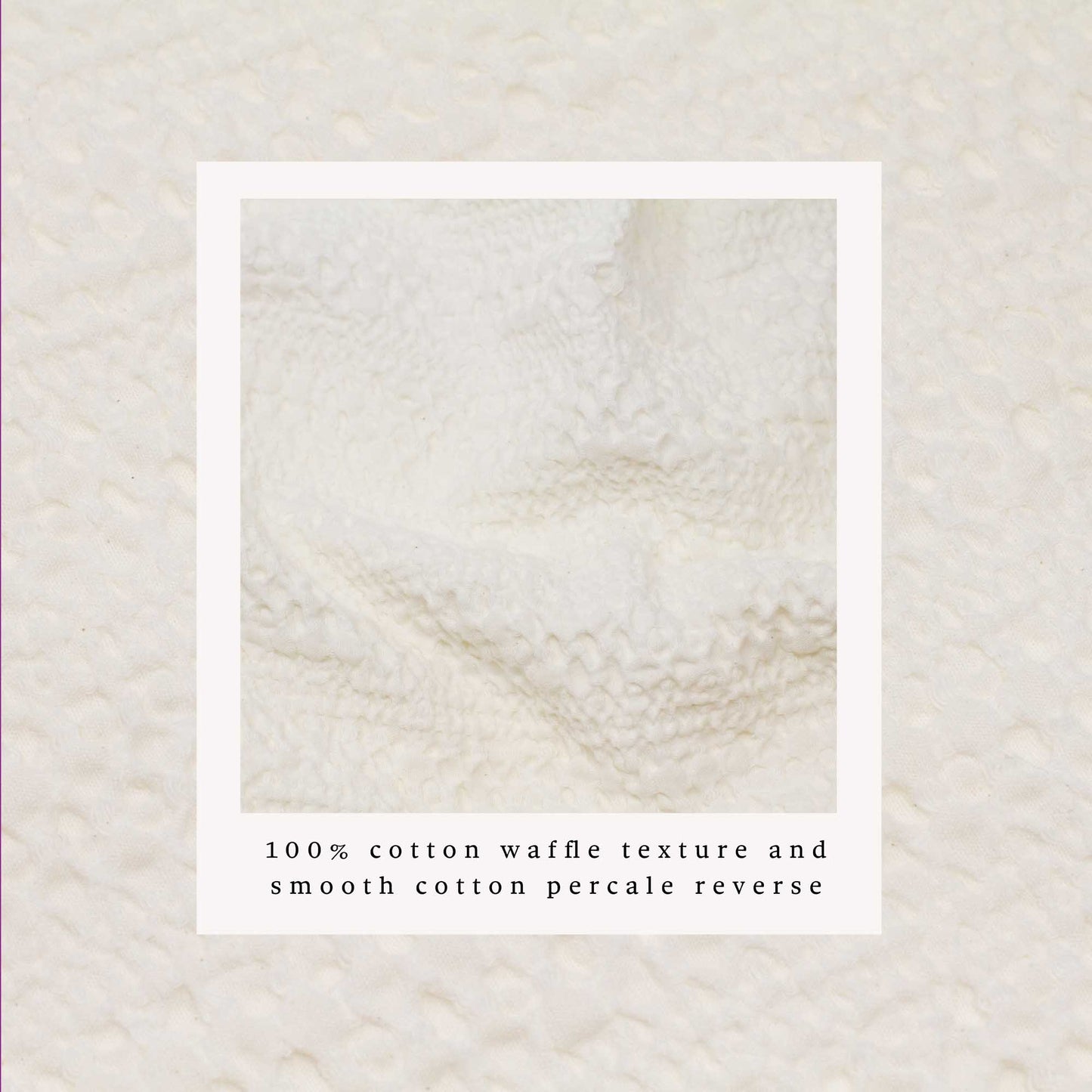 100% Cotton Waffle Weave Duvet Set - Mattea Collection