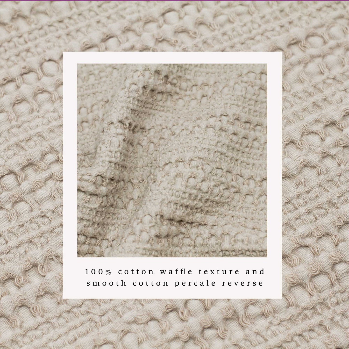 100% Cotton Waffle Weave Duvet Set - Mattea Collection