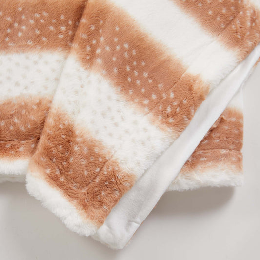 Faux Fur Printed Throw Blanket - Aaliyah Collection