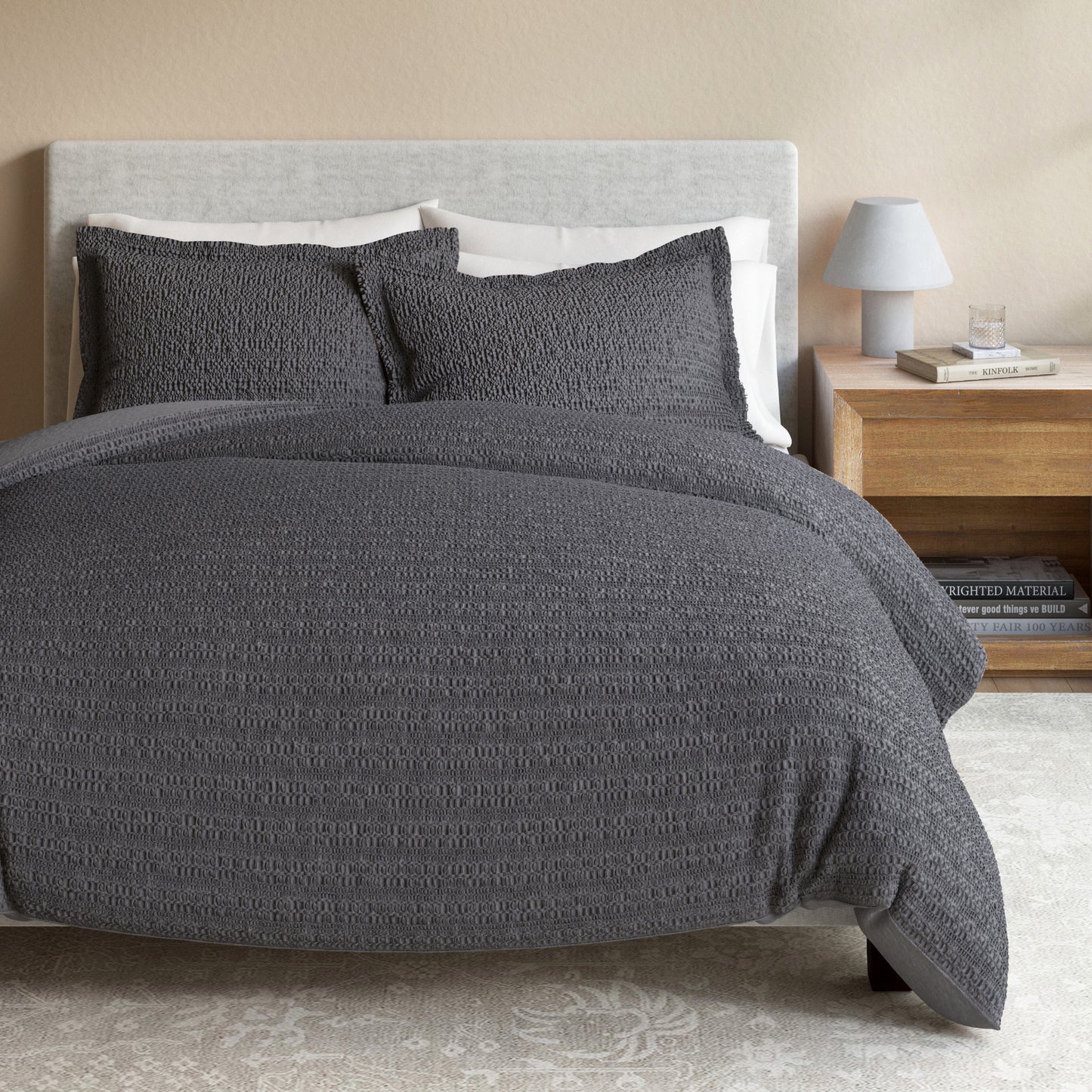 100% Cotton Waffle Weave Duvet Set - Mattea Collection