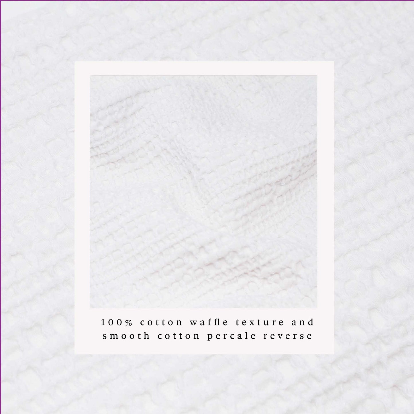 100% Cotton Waffle Weave Duvet Set - Mattea Collection