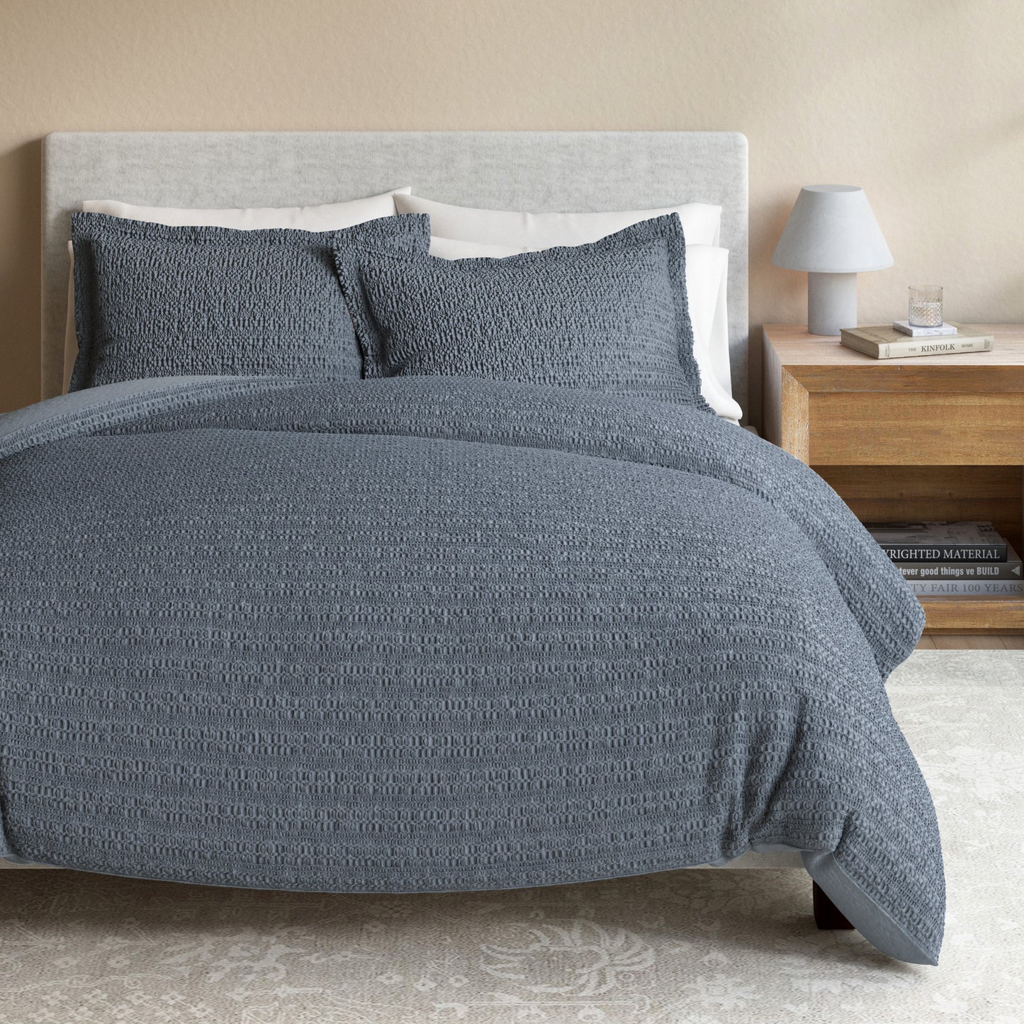 100% Cotton Waffle Weave Duvet Set - Mattea Collection